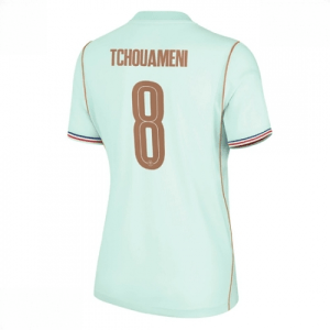 Echipament fotbal Franța Aurelien Tchouameni #8 Tricou Deplasare Mondial 2026 pentru femei maneca scurta