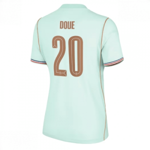 Echipament fotbal Franța Desire Doue #20 Tricou Deplasare Mondial 2026 pentru femei maneca scurta