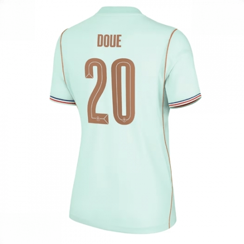 Echipament fotbal Franța Desire Doue #20 Tricou Deplasare Mondial 2026 pentru femei maneca scurta 1 Echipament fotbal Franța Desire Doue #20 Tricou Deplasare Mondial 2026 pentru femei maneca scurta