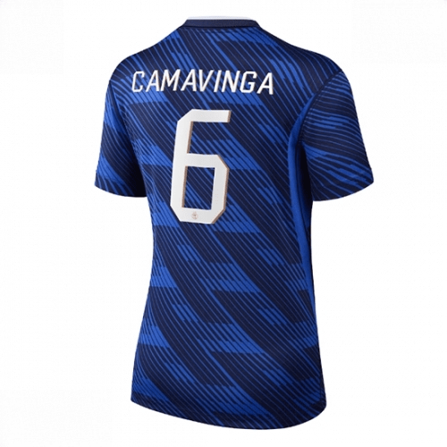 Echipament fotbal Franța Eduardo Camavinga #6 Tricou Acasa Mondial 2026 pentru femei maneca scurta 1 Echipament fotbal Franța Eduardo Camavinga #6 Tricou Acasa Mondial 2026 pentru femei maneca scurta