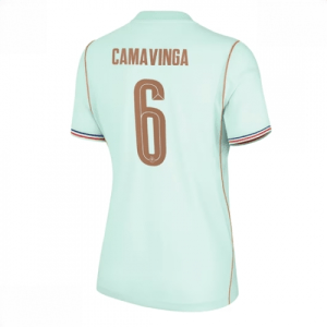 Echipament fotbal Franța Eduardo Camavinga #6 Tricou Deplasare Mondial 2026 pentru femei maneca scurta
