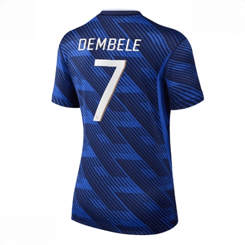 Echipament fotbal Franța Ousmane Dembele #7 Tricou Acasa Mondial 2026 pentru femei maneca scurta 1 Echipament fotbal Franța Ousmane Dembele #7 Tricou Acasa Mondial 2026 pentru femei maneca scurta