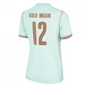 Echipament fotbal Franța Randal Kolo Muani #12 Tricou Deplasare Mondial 2026 pentru femei maneca scurta