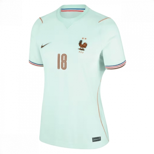 Echipament fotbal Franța Warren Zaire-Emery #18 Tricou Deplasare Mondial 2026 pentru femei maneca scurta 2 Echipament fotbal Franța Warren Zaire-Emery #18 Tricou Deplasare Mondial 2026 pentru femei maneca scurta - imagine 2