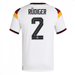 Echipament fotbal Germania Antonio Rudiger #2 Tricou Acasa Mondial 2026 maneca scurta