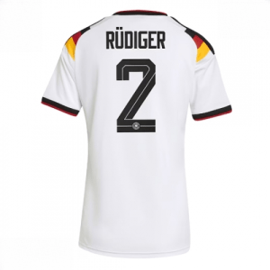 Echipament fotbal Germania Antonio Rudiger #2 Tricou Acasa Mondial 2026 pentru femei maneca scurta