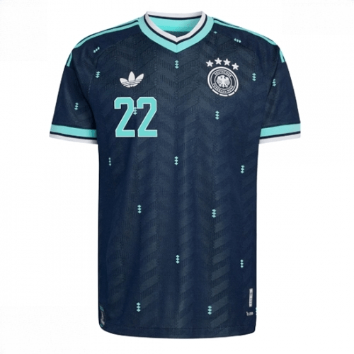 Echipament fotbal Germania David Raum #22 Tricou Deplasare Mondial 2026 maneca scurta 2 Echipament fotbal Germania David Raum #22 Tricou Deplasare Mondial 2026 maneca scurta - imagine 2