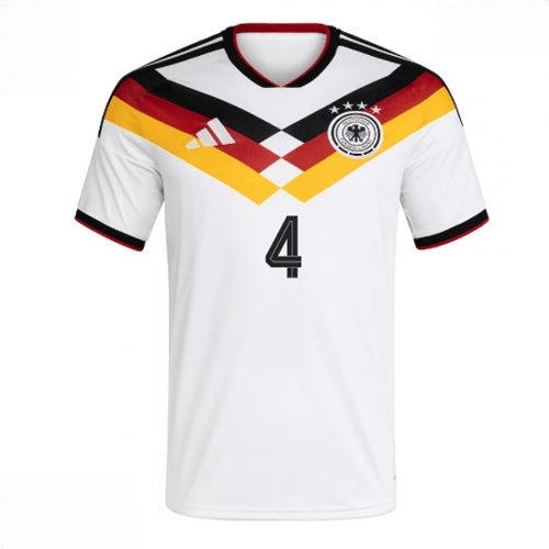Echipament fotbal Germania Jonathan Tah #4 Tricou Acasa Mondial 2026 maneca scurta 2 Echipament fotbal Germania Jonathan Tah #4 Tricou Acasa Mondial 2026 maneca scurta - imagine 2
