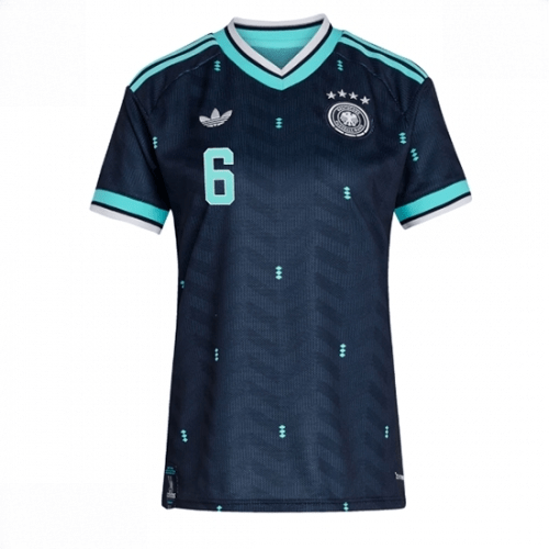 Echipament fotbal Germania Joshua Kimmich #6 Tricou Deplasare Mondial 2026 pentru femei maneca scurta 2 Echipament fotbal Germania Joshua Kimmich #6 Tricou Deplasare Mondial 2026 pentru femei maneca scurta - imagine 2