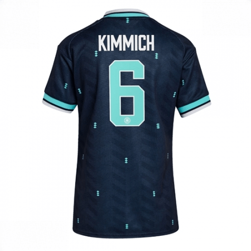 Echipament fotbal Germania Joshua Kimmich #6 Tricou Deplasare Mondial 2026 pentru femei maneca scurta 1 Echipament fotbal Germania Joshua Kimmich #6 Tricou Deplasare Mondial 2026 pentru femei maneca scurta