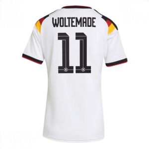 Echipament fotbal Germania Nick Woltemade #11 Tricou Acasa Mondial 2026 pentru femei maneca scurta