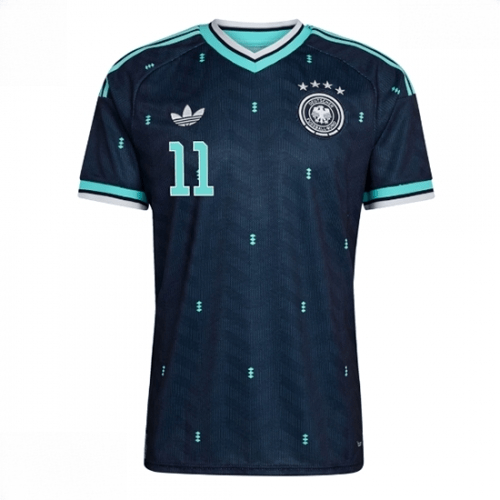 Echipament fotbal Germania Nick Woltemade #11 Tricou Deplasare Mondial 2026 maneca scurta 2 Echipament fotbal Germania Nick Woltemade #11 Tricou Deplasare Mondial 2026 maneca scurta - imagine 2