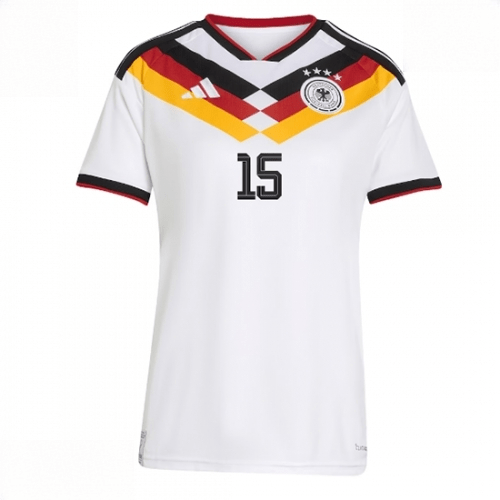 Echipament fotbal Germania Nico Schlotterbeck #15 Tricou Acasa Mondial 2026 pentru femei maneca scurta 2 Echipament fotbal Germania Nico Schlotterbeck #15 Tricou Acasa Mondial 2026 pentru femei maneca scurta - imagine 2