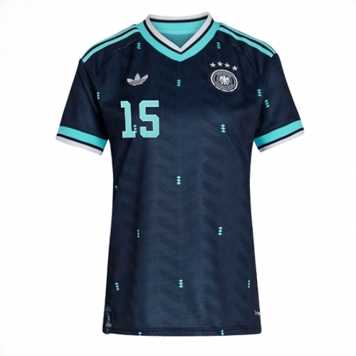 Echipament fotbal Germania Nico Schlotterbeck #15 Tricou Deplasare Mondial 2026 pentru femei maneca scurta 2 Echipament fotbal Germania Nico Schlotterbeck #15 Tricou Deplasare Mondial 2026 pentru femei maneca scurta - imagine 2