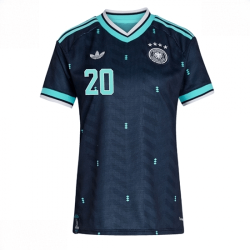 Echipament fotbal Germania Serge Gnabry #20 Tricou Deplasare Mondial 2026 pentru femei maneca scurta 2 Echipament fotbal Germania Serge Gnabry #20 Tricou Deplasare Mondial 2026 pentru femei maneca scurta - imagine 2