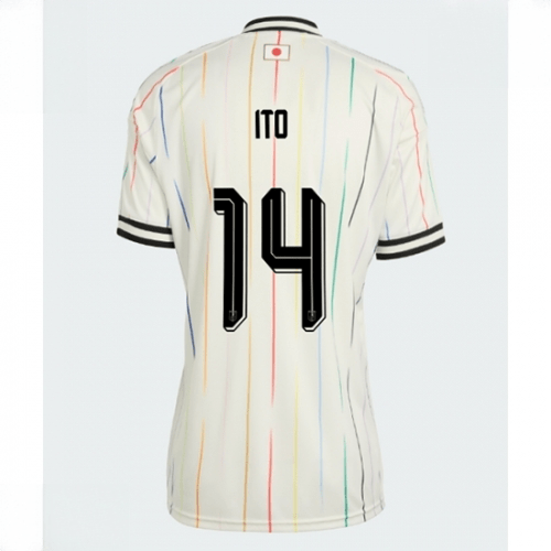 Echipament fotbal Japonia Junya Ito #14 Tricou Deplasare Mondial 2026 pentru femei maneca scurta 1 Echipament fotbal Japonia Junya Ito #14 Tricou Deplasare Mondial 2026 pentru femei maneca scurta