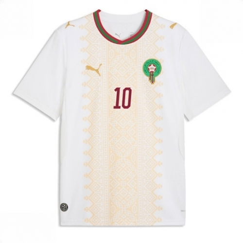 Echipament fotbal Maroc Brahim Diaz #10 Tricou Deplasare Mondial 2026 maneca scurta 2 Echipament fotbal Maroc Brahim Diaz #10 Tricou Deplasare Mondial 2026 maneca scurta - imagine 2