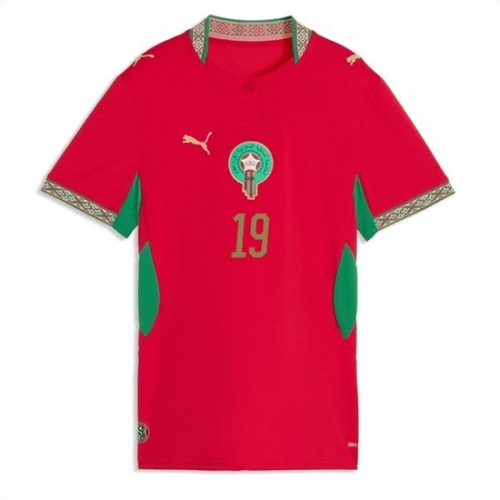 Echipament fotbal Maroc Youssef En-Nesyri #19 Tricou Acasa Mondial 2026 pentru femei maneca scurta 2 Echipament fotbal Maroc Youssef En-Nesyri #19 Tricou Acasa Mondial 2026 pentru femei maneca scurta - imagine 2