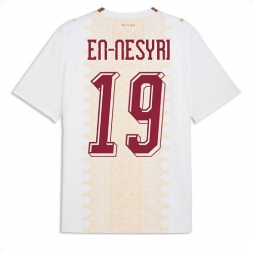 Echipament fotbal Maroc Youssef En-Nesyri #19 Tricou Deplasare Mondial 2026 maneca scurta 1 Echipament fotbal Maroc Youssef En-Nesyri #19 Tricou Deplasare Mondial 2026 maneca scurta