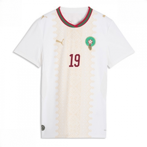 Echipament fotbal Maroc Youssef En-Nesyri #19 Tricou Deplasare Mondial 2026 pentru femei maneca scurta 2 Echipament fotbal Maroc Youssef En-Nesyri #19 Tricou Deplasare Mondial 2026 pentru femei maneca scurta - imagine 2