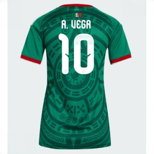 Echipament fotbal Mexic Alexis Vega #10 Tricou Acasa Mondial 2026 pentru femei maneca scurta