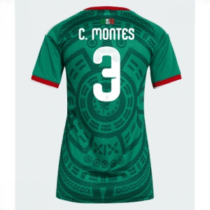 Echipament fotbal Mexic Cesar Montes #3 Tricou Acasa Mondial 2026 pentru femei maneca scurta