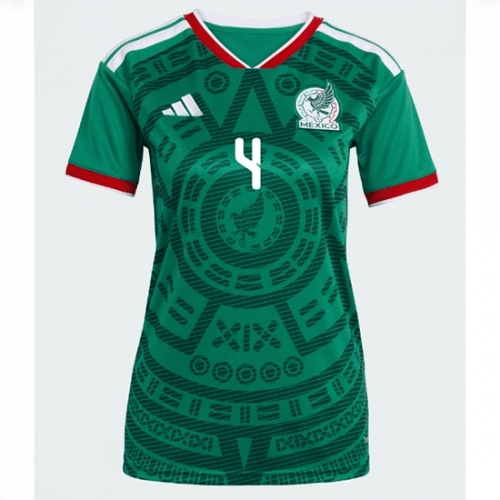 Echipament fotbal Mexic Edson Alvarez #4 Tricou Acasa Mondial 2026 pentru femei maneca scurta 2 Echipament fotbal Mexic Edson Alvarez #4 Tricou Acasa Mondial 2026 pentru femei maneca scurta - imagine 2