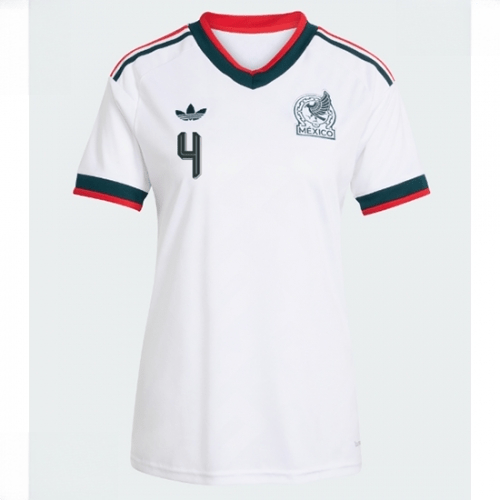 Echipament fotbal Mexic Edson Alvarez #4 Tricou Deplasare Mondial 2026 pentru femei maneca scurta 2 Echipament fotbal Mexic Edson Alvarez #4 Tricou Deplasare Mondial 2026 pentru femei maneca scurta - imagine 2