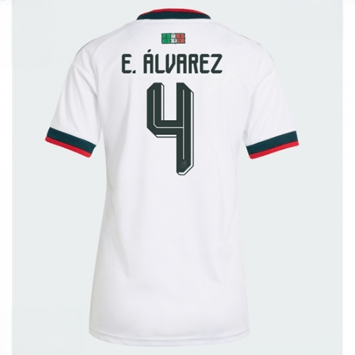 Echipament fotbal Mexic Edson Alvarez #4 Tricou Deplasare Mondial 2026 pentru femei maneca scurta 1 Echipament fotbal Mexic Edson Alvarez #4 Tricou Deplasare Mondial 2026 pentru femei maneca scurta