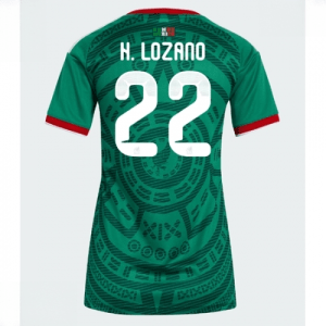 Echipament fotbal Mexic Hirving Lozano #22 Tricou Acasa Mondial 2026 pentru femei maneca scurta