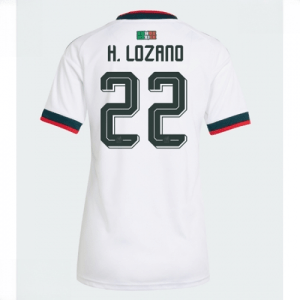 Echipament fotbal Mexic Hirving Lozano #22 Tricou Deplasare Mondial 2026 pentru femei maneca scurta