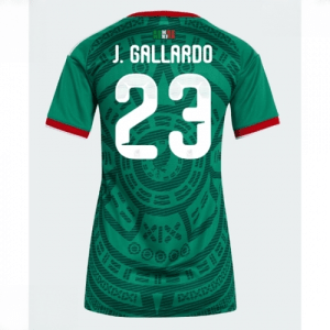 Echipament fotbal Mexic Jesus Gallardo #23 Tricou Acasa Mondial 2026 pentru femei maneca scurta
