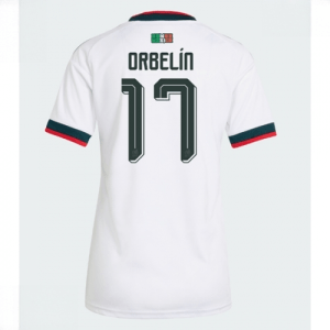 Echipament fotbal Mexic Orbelin Pineda #17 Tricou Deplasare Mondial 2026 pentru femei maneca scurta