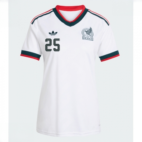 Echipament fotbal Mexic Roberto Alvarado #25 Tricou Deplasare Mondial 2026 pentru femei maneca scurta 2 Echipament fotbal Mexic Roberto Alvarado #25 Tricou Deplasare Mondial 2026 pentru femei maneca scurta - imagine 2