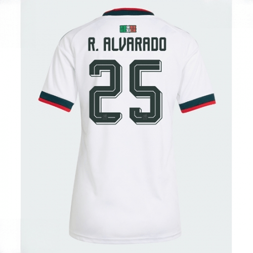 Echipament fotbal Mexic Roberto Alvarado #25 Tricou Deplasare Mondial 2026 pentru femei maneca scurta 1 Echipament fotbal Mexic Roberto Alvarado #25 Tricou Deplasare Mondial 2026 pentru femei maneca scurta