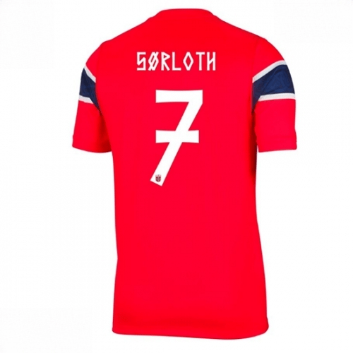 Echipament fotbal Norvegia Alexander Sorloth #7 Tricou Acasa Mondial 2026 maneca scurta 1 Echipament fotbal Norvegia Alexander Sorloth #7 Tricou Acasa Mondial 2026 maneca scurta