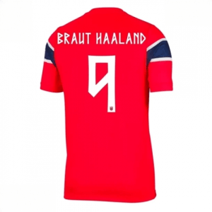Echipament fotbal Norvegia Erling Haaland #9 Tricou Acasa Mondial 2026 maneca scurta