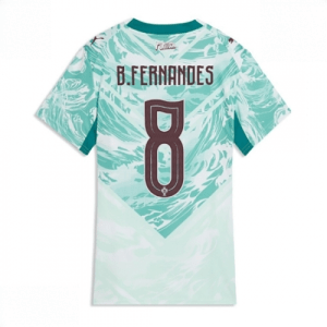 Echipament fotbal Portugalia Bruno Fernandes #8 Tricou Deplasare Mondial 2026 pentru femei maneca scurta
