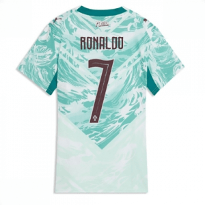 Echipament fotbal Portugalia Cristiano Ronaldo #7 Tricou Deplasare Mondial 2026 pentru femei maneca scurta