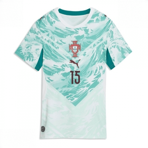 Echipament fotbal Portugalia Joao Neves #15 Tricou Deplasare Mondial 2026 pentru femei maneca scurta 2 Echipament fotbal Portugalia Joao Neves #15 Tricou Deplasare Mondial 2026 pentru femei maneca scurta - imagine 2