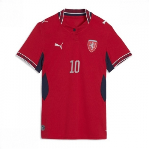 Echipament fotbal Republica Cehă Patrik Schick #10 Tricou Acasa Mondial 2026 pentru femei maneca scurta 2 Echipament fotbal Republica Cehă Patrik Schick #10 Tricou Acasa Mondial 2026 pentru femei maneca scurta