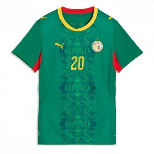 Echipament fotbal Senegal Habib Diallo #20 Tricou Deplasare Mondial 2026 pentru femei maneca scurta 2 Echipament fotbal Senegal Habib Diallo #20 Tricou Deplasare Mondial 2026 pentru femei maneca scurta - imagine 2