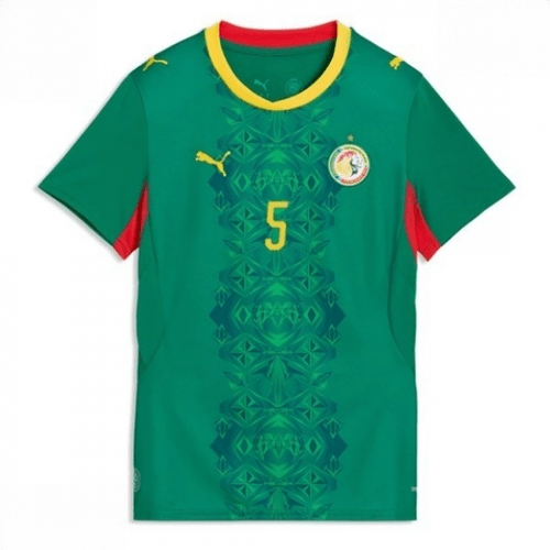 Echipament fotbal Senegal Idrissa Gueye #5 Tricou Deplasare Mondial 2026 pentru femei maneca scurta 2 Echipament fotbal Senegal Idrissa Gueye #5 Tricou Deplasare Mondial 2026 pentru femei maneca scurta - imagine 2