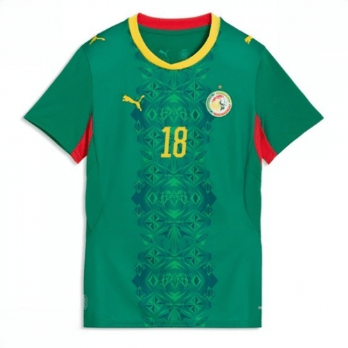 Echipament fotbal Senegal Ismaila Sarr #18 Tricou Deplasare Mondial 2026 pentru femei maneca scurta 2 Echipament fotbal Senegal Ismaila Sarr #18 Tricou Deplasare Mondial 2026 pentru femei maneca scurta - imagine 2