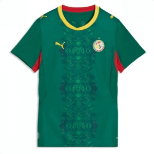 Echipament fotbal Senegal Tricou Deplasare Mondial 2026 pentru femei maneca scurta