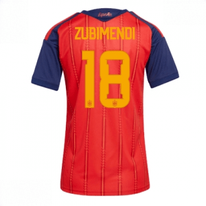 Echipament fotbal Spania Martin Zubimendi #18 Tricou Acasa Mondial 2026 pentru femei maneca scurta