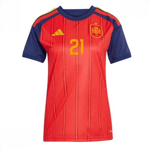 Echipament fotbal Spania Mikel Oyarzabal #21 Tricou Acasa Mondial 2026 pentru femei maneca scurta 2 Echipament fotbal Spania Mikel Oyarzabal #21 Tricou Acasa Mondial 2026 pentru femei maneca scurta - imagine 2