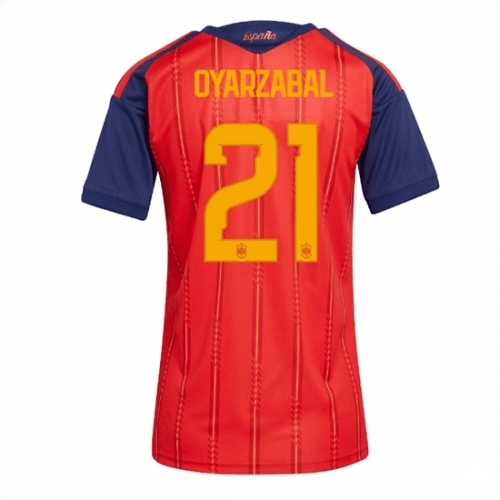 Echipament fotbal Spania Mikel Oyarzabal #21 Tricou Acasa Mondial 2026 pentru femei maneca scurta 1 Echipament fotbal Spania Mikel Oyarzabal #21 Tricou Acasa Mondial 2026 pentru femei maneca scurta