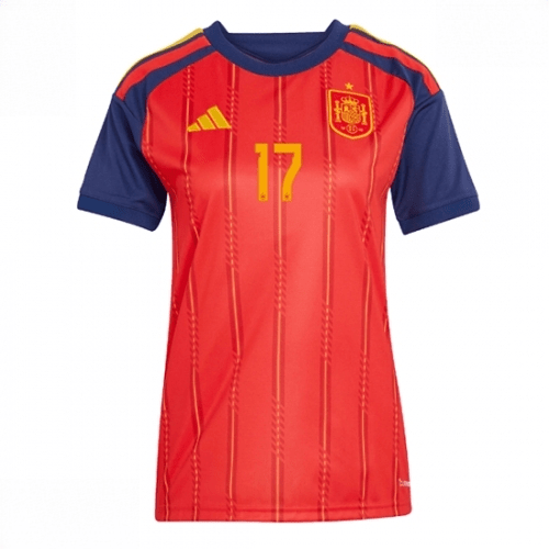 Echipament fotbal Spania Nico Williams #17 Tricou Acasa Mondial 2026 pentru femei maneca scurta 2 Echipament fotbal Spania Nico Williams #17 Tricou Acasa Mondial 2026 pentru femei maneca scurta - imagine 2
