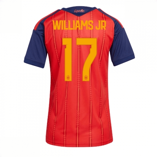 Echipament fotbal Spania Nico Williams #17 Tricou Acasa Mondial 2026 pentru femei maneca scurta 1 Echipament fotbal Spania Nico Williams #17 Tricou Acasa Mondial 2026 pentru femei maneca scurta